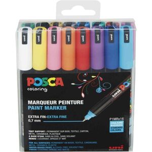 Mitsubishi uni-ball Marker uni POSCA PC-1MR 16er Set Mitsubishi uni-ball Marker uni POSCA PC-1MR 16er Set
