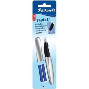 Pelikan Füller Twist, Feder M, Silver, universell für Rechts- und Linkshänder Pelikan Füller Twist, Feder M, Silver, universell für Rechts- und Linkshänder