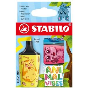 STABILO Textmarker BOSS MINI Animal Vibes, 3er Set - pink, gelb, blau STABILO Textmarker BOSS MINI Animal Vibes, 3er Set - pink, gelb, blau