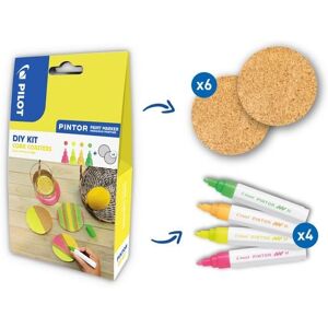 PILOT Kreativmarker PINTOR 4.5 (M) DIY-Set Kork Untersetzer PILOT Kreativmarker PINTOR 4.5 (M) DIY-Set Kork Untersetzer