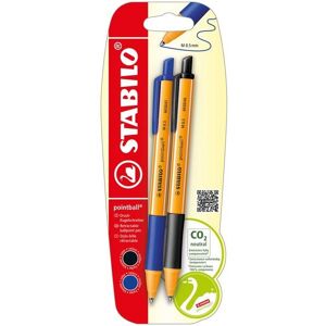 STABILO Druck-Kugelschreiber, blau + schwarz, 2er Set STABILO Druck-Kugelschreiber, blau + schwarz, 2er Set