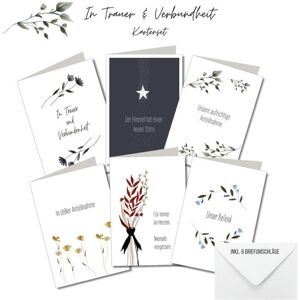 KEITCARDS Trauerkarten, hochwertige Klappkarten inklusive Briefumschlag, 6er Set KEITCARDS Trauerkarten, hochwertige Klappkarten inklusive Briefumschlag, 6er Set