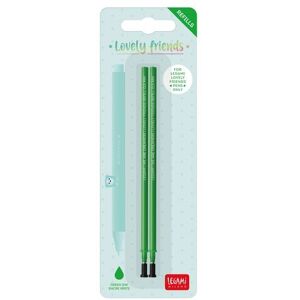 Legami 2 Set mit 2 Ersatzpatronen für Gelstift - Lovely Friends - Grün Legami 2 Set mit 2 Ersatzpatronen für Gelstift - Lovely Friends - Grün