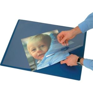 Q-CONNECT® Schreibunterlage transparent, transparent/blau Q-CONNECT® Schreibunterlage transparent, transparent/blau
