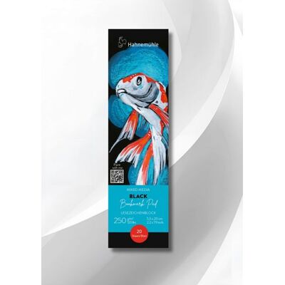 Hahnemühle Black Bookmark Pad 5,5x20cm, 20 Blatt Hahnemühle Black Bookmark Pad 5,5x20cm, 20 Blatt