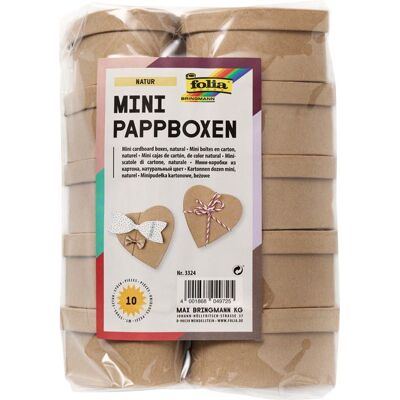 FOLIA® Mini-Kartonboxen, natur Herz 80 x 4 x 75 mm FOLIA® Mini-Kartonboxen, natur Herz 80 x 4 x 75 mm