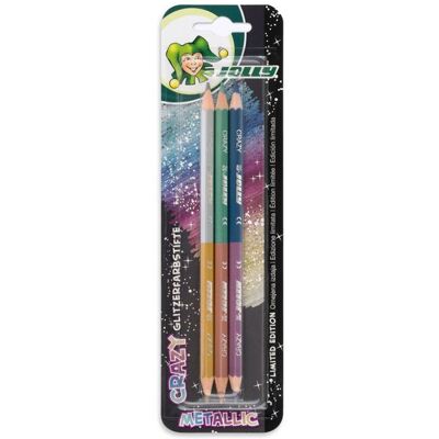 Brevillier Urban & Sachs JOLLY Buntstifte Supersticks Crazy Metallic, 3er Set Brevillier Urban & Sachs JOLLY Buntstifte Supersticks Crazy Metallic, 3er Set