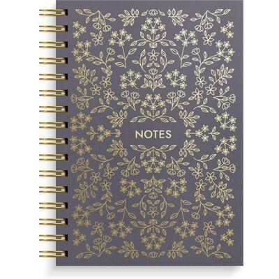 Burde Publishing AB Burde Notizbuch A5 black flower Burde Publishing AB Burde Notizbuch A5 black flower
