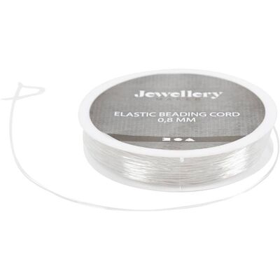 Creativ Company Elastische Schnur, rund, Dicke 0,8 mm, 10 m, 1 Rolle Creativ Company Elastische Schnur, rund, Dicke 0,8 mm, 10 m, 1 Rolle