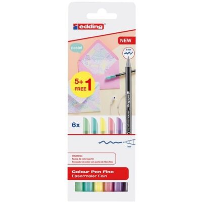 edding Fasermaler Fein 1200 Colour Pen Pastel 6er Set edding Fasermaler Fein 1200 Colour Pen Pastel 6er Set