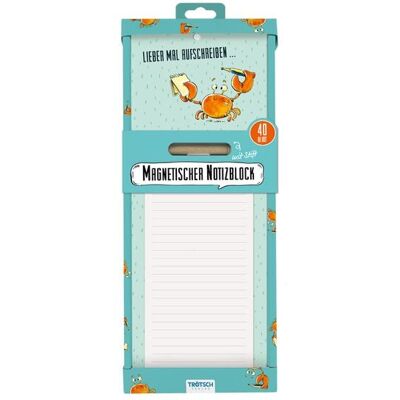 Trötsch Notizblock mit Stift und Magnet Krabbe Trötsch Notizblock mit Stift und Magnet Krabbe