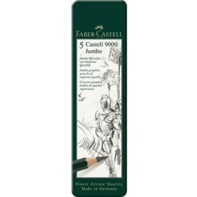 Faber-Castell Bleistifte Castell 9000 Jumbo HB 2B 4B 6B 8B, 5er Set Faber-Castell Bleistifte Castell 9000 Jumbo HB 2B 4B 6B 8B, 5er Set
