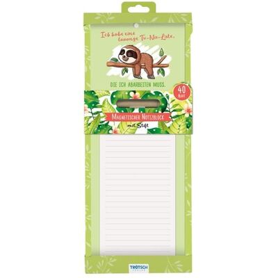 Trötsch Notizblock mit Stift und Magnet Faultier Trötsch Notizblock mit Stift und Magnet Faultier