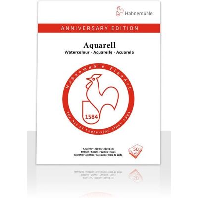 Hahnemühle Papier Anniversary Edition - Aquarell, 30 x 40 cm, 425 g/m² Hahnemühle Papier Anniversary Edition - Aquarell, 30 x 40 cm, 425 g/m²
