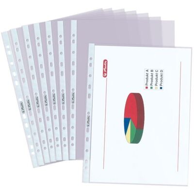 Herlitz Prospekthülle A4 genarbt transparent 50er Set Herlitz Prospekthülle A4 genarbt transparent 50er Set