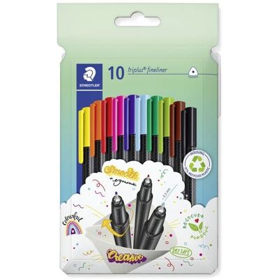 STAEDTLER triplus fineliner 334 Fineliner, 10er Set, 334 C10 STAEDTLER triplus fineliner 334 Fineliner, 10er Set, 334 C10