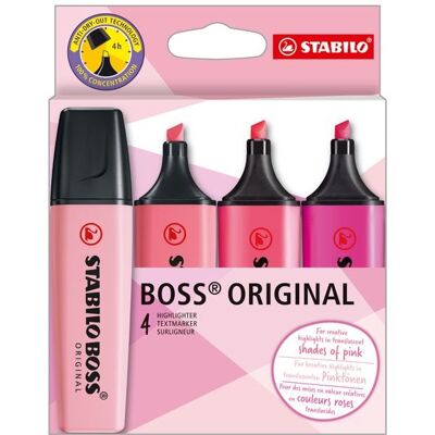 STABILO BOSS ORIGINAL 4er Etui Shades of Pink STABILO BOSS ORIGINAL 4er Etui Shades of Pink