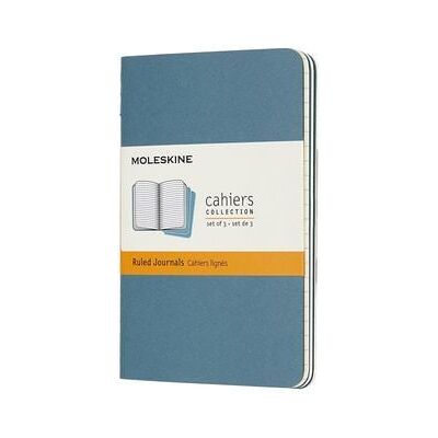 Moleskine Cahier Pocket/A6, 3er Set, Liniert, Lebhaftes Blau Moleskine Cahier Pocket/A6, 3er Set, Liniert, Lebhaftes Blau