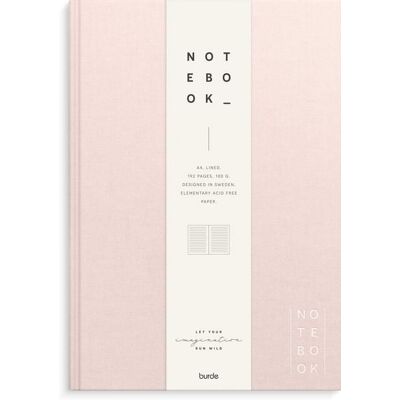 Burde Publishing AB Burde Notizbuch Textil pink liniert A4 Burde Publishing AB Burde Notizbuch Textil pink liniert A4