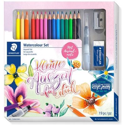 STAEDTLER Gemischtes Aquarell meTime Set, wasservermalbarer Farbstifte, 19er Set STAEDTLER Gemischtes Aquarell meTime Set, wasservermalbarer Farbstifte, 19er Set