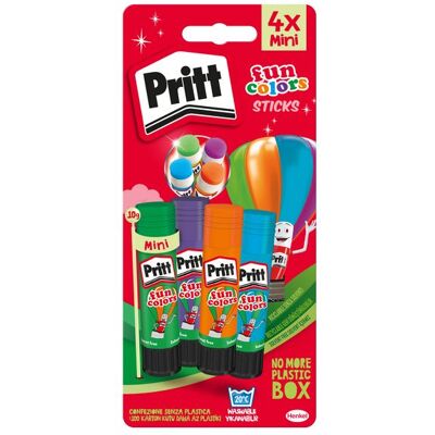 Henkel AG & Co. KGaA Pritt Klebestifte Fun Colors, 4 10 g sortierte Farben, (grün, orange, blau, lila) 9H PRRSI Henkel AG & Co. KGaA Pritt Klebestifte Fun Colors, 4 10 g sortierte Farben, (grün, orange, blau, lila) 9H PRRSI