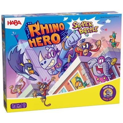 HABA 2013173001 - Rhino Hero Super Battle, Stapelspiel, Würfelspiel HABA 2013173001 - Rhino Hero Super Battle, Stapelspiel, Würfelspiel