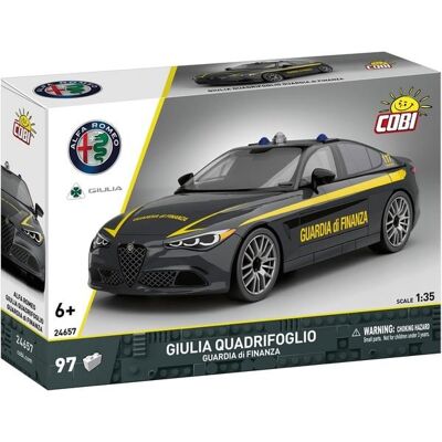 Cobi GmbH COBI 24657 - Alva Romeo Giulia Quadrifoglio Guardia di Finanza, Bausatz 1:35, 97 Klemmbausteine Cobi GmbH COBI 24657 - Alva Romeo Giulia Quadrifoglio Guardia di Finanza, Bausatz 1:35, 97 Klemmbausteine