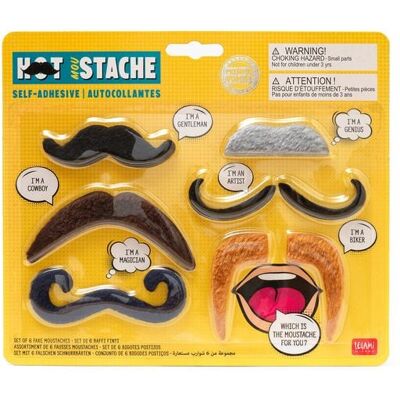 Legami 6er Set Falsche Schnurrbärte - Hot Mou-Stache Legami 6er Set Falsche Schnurrbärte - Hot Mou-Stache