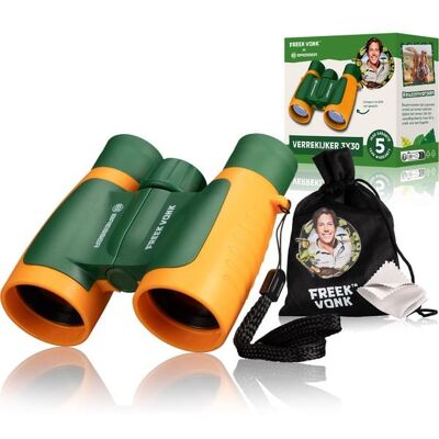 Bresser 11803 - FREEK VONK x BRESSER Kinder-Fernglas (grün/orange) 3x30, mit Tasche Bresser 11803 - FREEK VONK x BRESSER Kinder-Fernglas (grün/orange) 3x30, mit Tasche