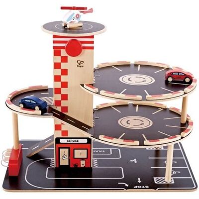 Toynamics Europe GmbH Hape E3002 - Parkhaus Spieleset aus Holz, ink. Autos + Hubschrauber Toynamics Europe GmbH Hape E3002 - Parkhaus Spieleset aus Holz, ink. Autos + Hubschrauber