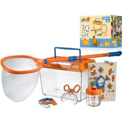 Bresser 11040 - DieMaus Outdoor-Set mit Terrarium, Kescher, Lupe, Lupendose, Sammelwerkzeug, Aufkleber Bresser 11040 - DieMaus Outdoor-Set mit Terrarium, Kescher, Lupe, Lupendose, Sammelwerkzeug, Aufkleber