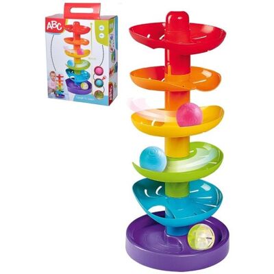 Simba Toys GmbH & Co. KG Simba 104010053 - ABC Regenbogen Kugelturm, Kugelbahn, Höhe: 40 cm Simba Toys GmbH & Co. KG Simba 104010053 - ABC Regenbogen Kugelturm, Kugelbahn, Höhe: 40 cm