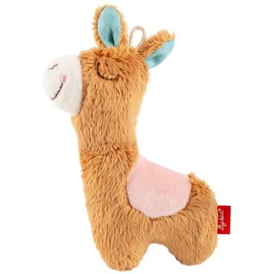 Sigikid 43434 - Greifling Rassel Lama, Red Stars, Plüsch, 14 cm Sigikid 43434 - Greifling Rassel Lama, Red Stars, Plüsch, 14 cm