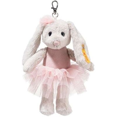 Steiff 112614 - Anhänger Hoppie Balletthase, weiß/rosa, Plüsch-Schlüsselanhänger, 16 cm Steiff 112614 - Anhänger Hoppie Balletthase, weiß/rosa, Plüsch-Schlüsselanhänger, 16 cm
