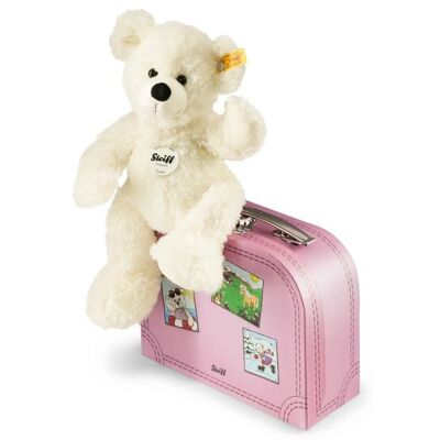 Steiff 111563 - Lotte Teddybär mit Koffer, Plüsch-Bär weiß, 28 cm Steiff 111563 - Lotte Teddybär mit Koffer, Plüsch-Bär weiß, 28 cm