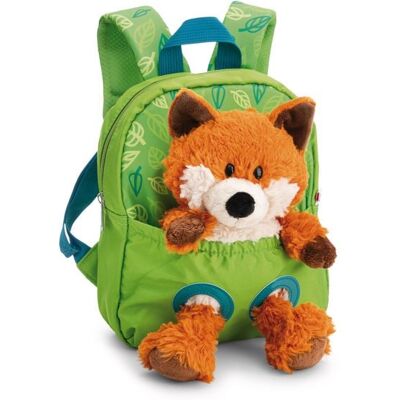 NICI 62692 - Grüner Rucksack mit Plüschtier Fuchs, 2-teilig, Fuchs:25cm NICI 62692 - Grüner Rucksack mit Plüschtier Fuchs, 2-teilig, Fuchs:25cm