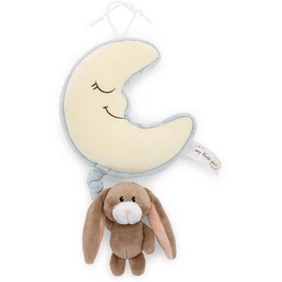 NICI 62986 - Spieluhr Mond mit Hase Lopino (Melodie: Schuberts Wiegenlied), 29 cm, My First Friend NICI 62986 - Spieluhr Mond mit Hase Lopino (Melodie: Schuberts Wiegenlied), 29 cm, My First Friend