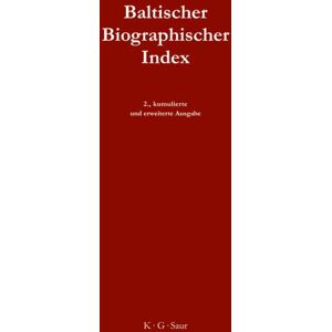 De Gruyter Baltischer Biographischer Index