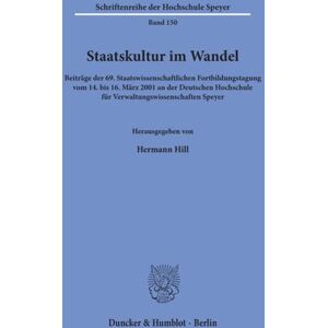 Duncker & Humblot Staatskultur im Wandel.