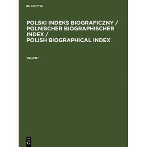 De Gruyter Polski Indeks Biograficzny