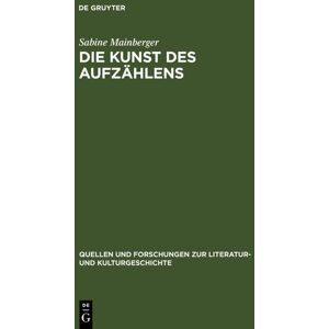 De Gruyter Die Kunst des Aufzählens