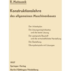 Springer Berlin Konstruktionslehre des allgemeinen Maschinenbaues