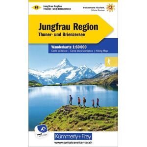 Kümmerly+Frey KuF Schweiz Wanderkarte 18 Jungfrau Region 1 : 60 000 Kümmerly+Frey KuF Schweiz Wanderkarte 18 Jungfrau Region 1 : 60 000