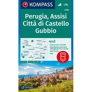 Kompass-Karten KOMPASS Wanderkarte 2464 Perugia, Assisi, Città di Castello, Gubbio 1:50.000 Kompass-Karten KOMPASS Wanderkarte 2464 Perugia, Assisi, Città di Castello, Gubbio 1:50.000