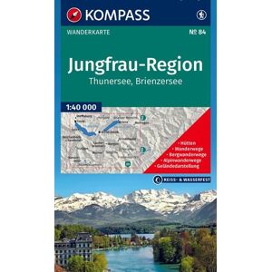Kompass-Karten KOMPASS Wanderkarte 84 Jungfrau-Region, Thunersee, Brienzersee 1:40.000 Kompass-Karten KOMPASS Wanderkarte 84 Jungfrau-Region, Thunersee, Brienzersee 1:40.000