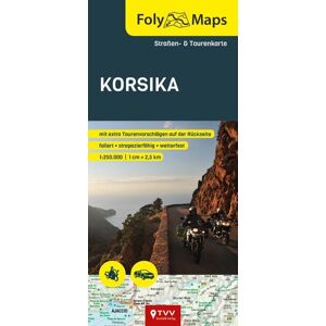 TVV Touristik-Verlag GmbH FolyMaps Karte Korsika 1:250 000 TVV Touristik-Verlag GmbH FolyMaps Karte Korsika 1:250 000