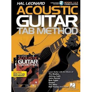 Hal Leonard Corporation Hal Leonard Acoustic Guitar Tab Method - Combo Edition: Books 1 & 2 with Online Audio, Plus Bonus Material Hal Leonard Corporation Hal Leonard Acoustic Guitar Tab Method - Combo Edition: Books 1 & 2 with Online Audio, Plus Bonus Material