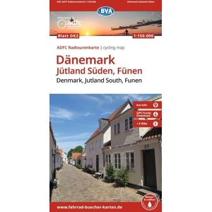 Kompass-Karten BVA ADFC Radtourenkarte Dänemark, Jütland Süden, Fünen/Denmark, Jutland South, Funen 1:150.000 Kompass-Karten BVA ADFC Radtourenkarte Dänemark, Jütland Süden, Fünen/Denmark, Jutland South, Funen 1:150.000