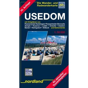 Nordland-Kartenvlg Usedom mit Ortsplänen von Peenemünde, Karlshagen, Trassenheide, Zinnowitz, Zempi Nordland-Kartenvlg Usedom mit Ortsplänen von Peenemünde, Karlshagen, Trassenheide, Zinnowitz, Zempi
