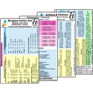 Hawelka, Uwe Blutgase-Karten-Set - Medizinische Taschen-Karte Hawelka, Uwe Blutgase-Karten-Set - Medizinische Taschen-Karte